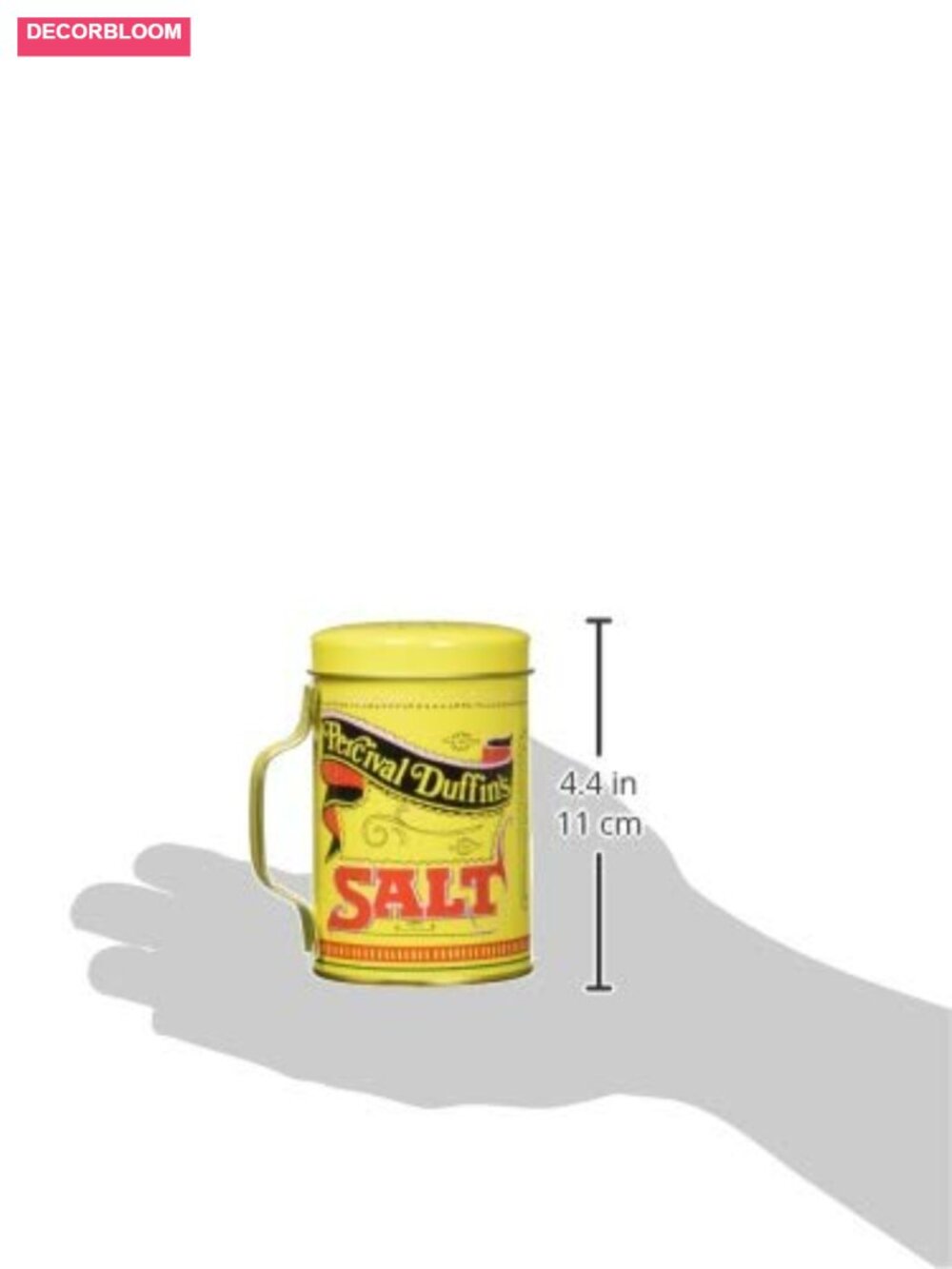 Salt and Pepper Shaker Set Tin Plated Steel 10oz Capacity Nostalgic Design - Picture 2 of 4